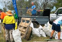 Facing Island litter fighters
